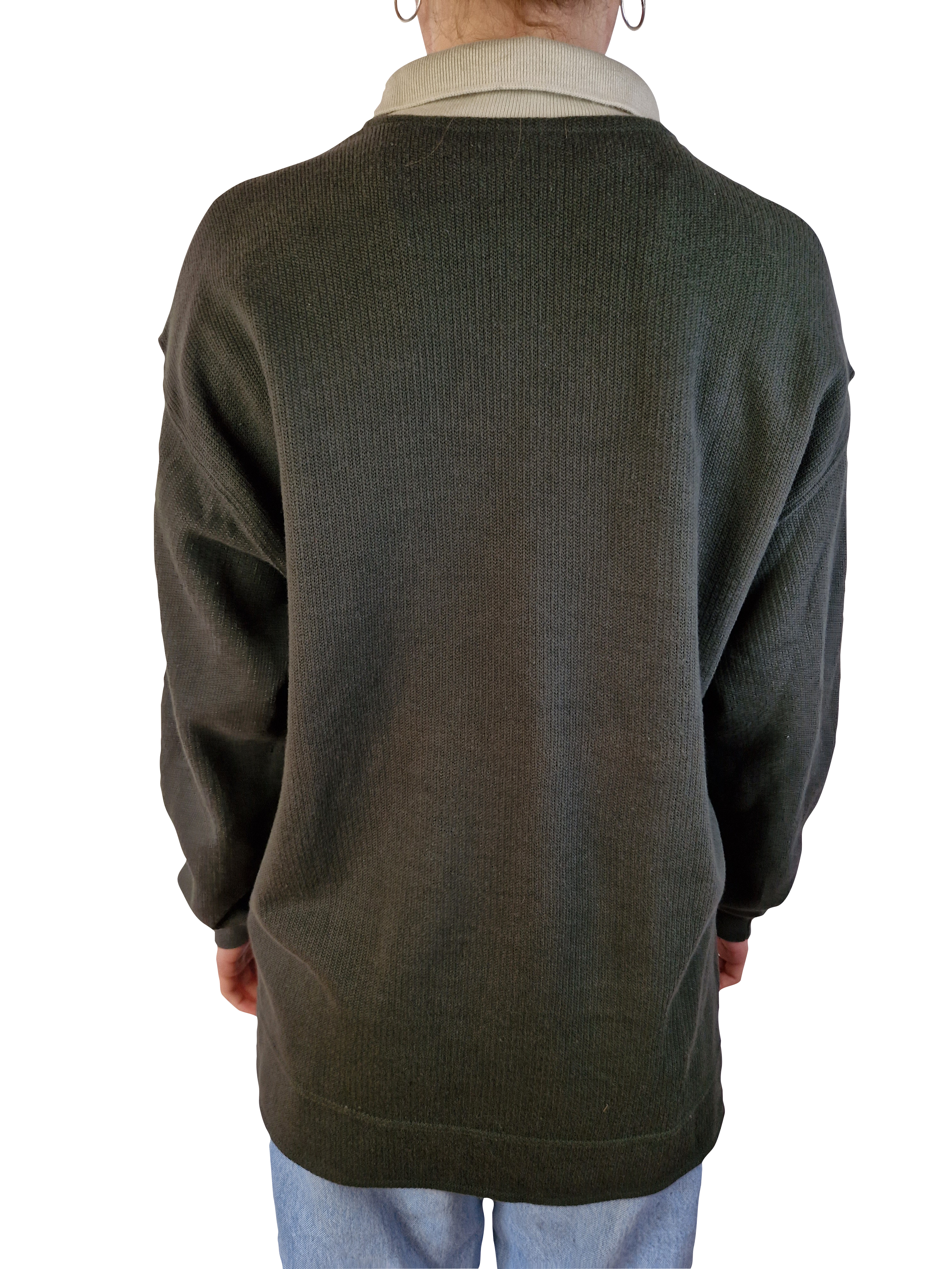 Y2K Boy Sweater Quarter Zip Skater Sprayer S-M - RareRags