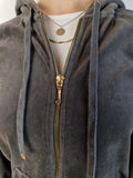 Y2K Juicy Jacke Velour Goldene Schrift S