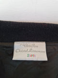 Vintage Chris Rose Blouson Luftig Wappen Print Rot Schwarze Punkte S-M