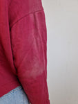Vintage NoName Blazer 70s Mit Steinen Art Bestickt Rot (38) XS-S