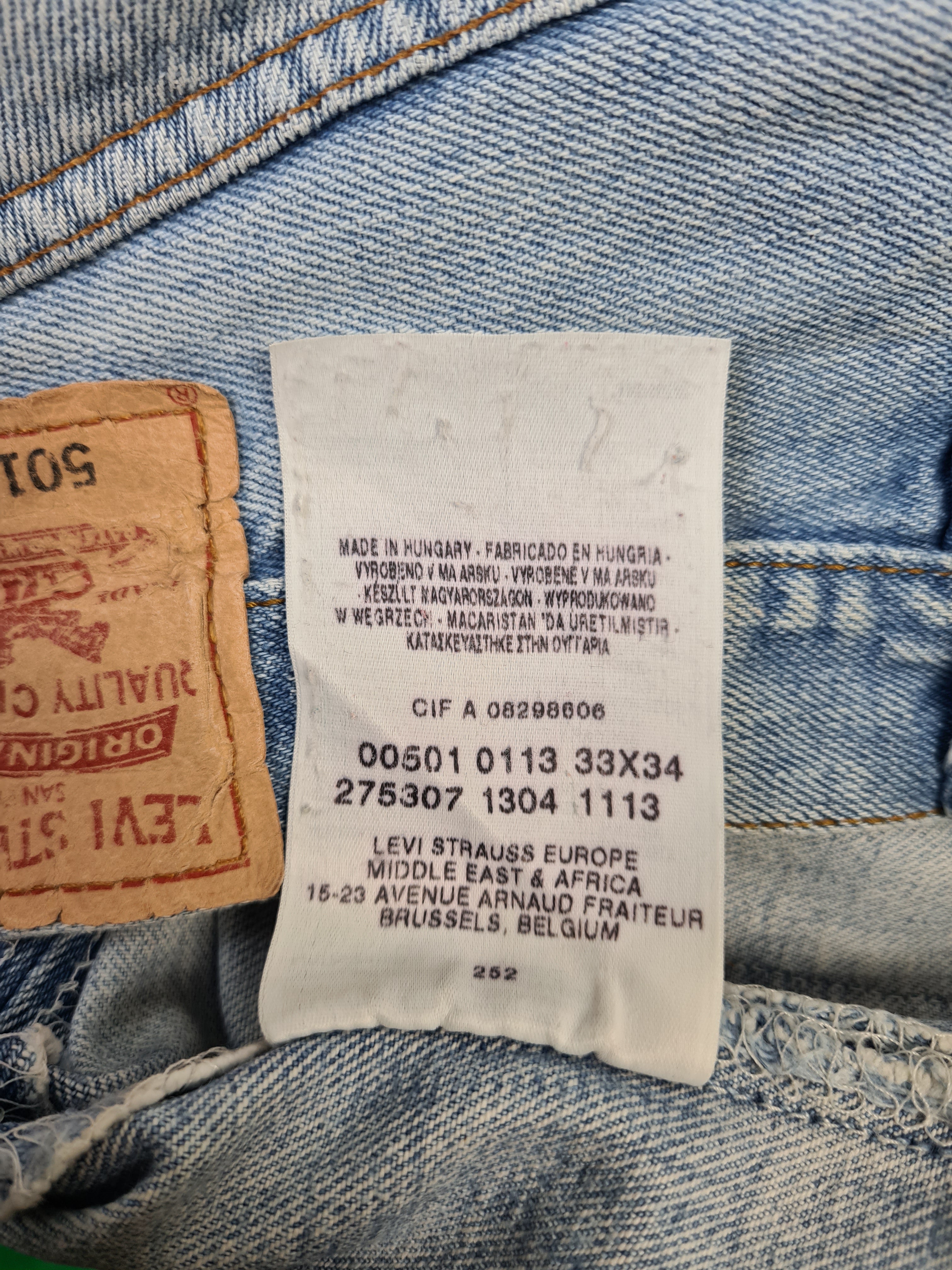 Vintage Levis Jeans 501 W33 L34 - RareRags