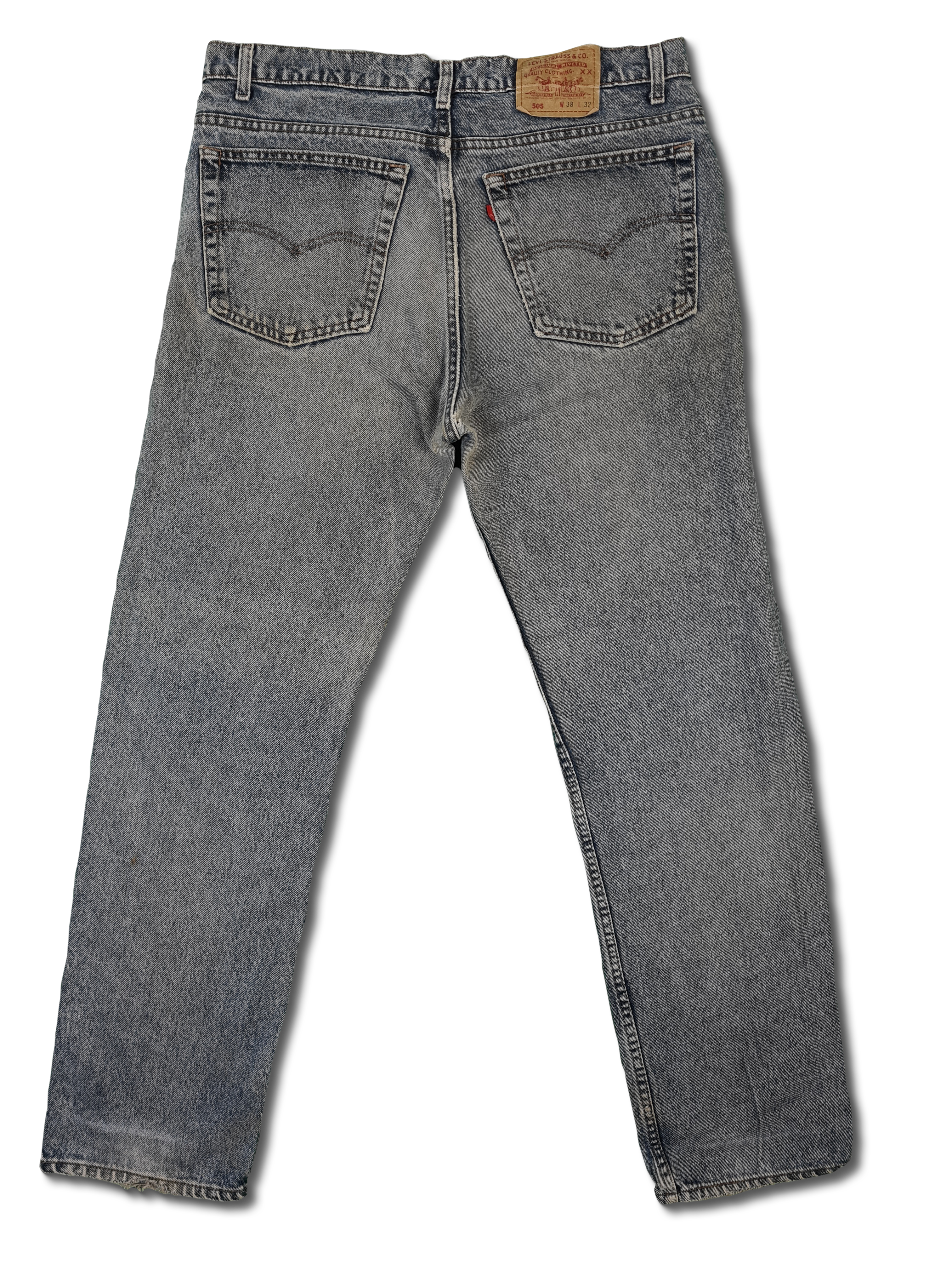 Vintage Levis Jeans 505 80s Made In USA Blau W38 L32 - RareRags