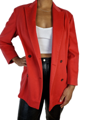 Vintage Jil Sander Blazer Cashmere Made In Italy Rot (36) S - RareRags