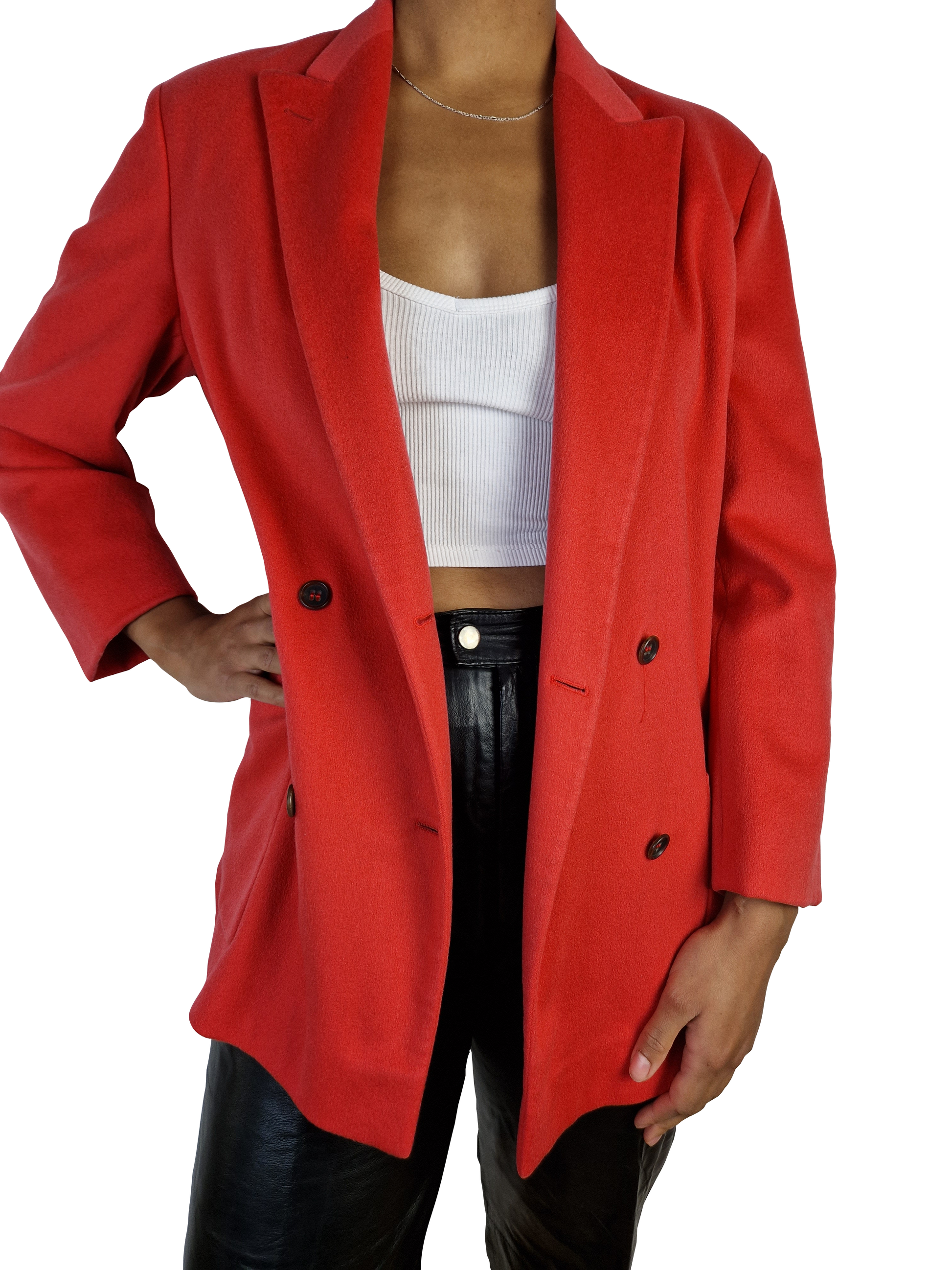 Vintage Jil Sander Blazer Cashmere Made In Italy Rot (36) S - RareRags