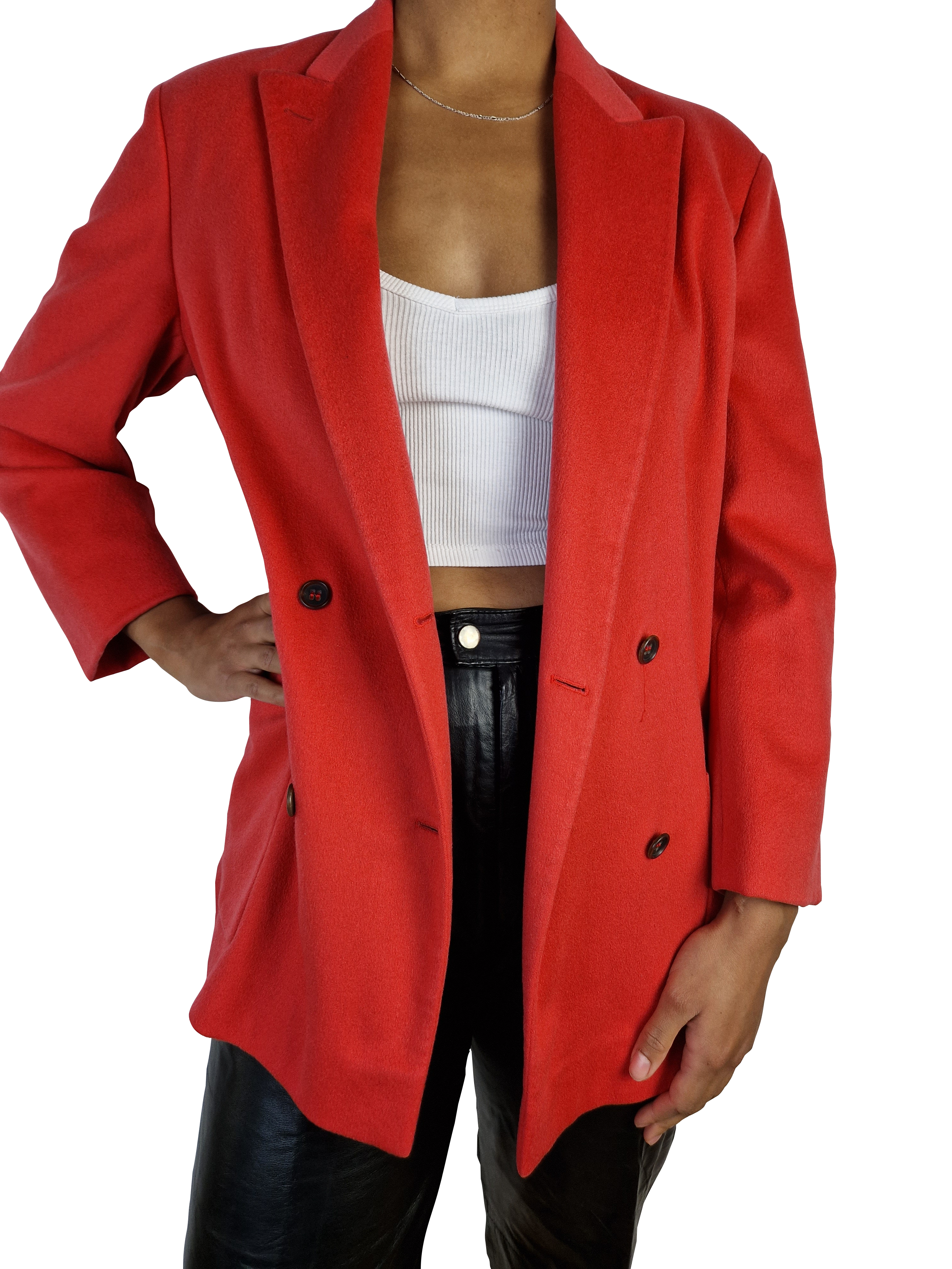 Vintage Jil Sander Blazer Cashmere Made In Italy Rot (36) S - RareRags