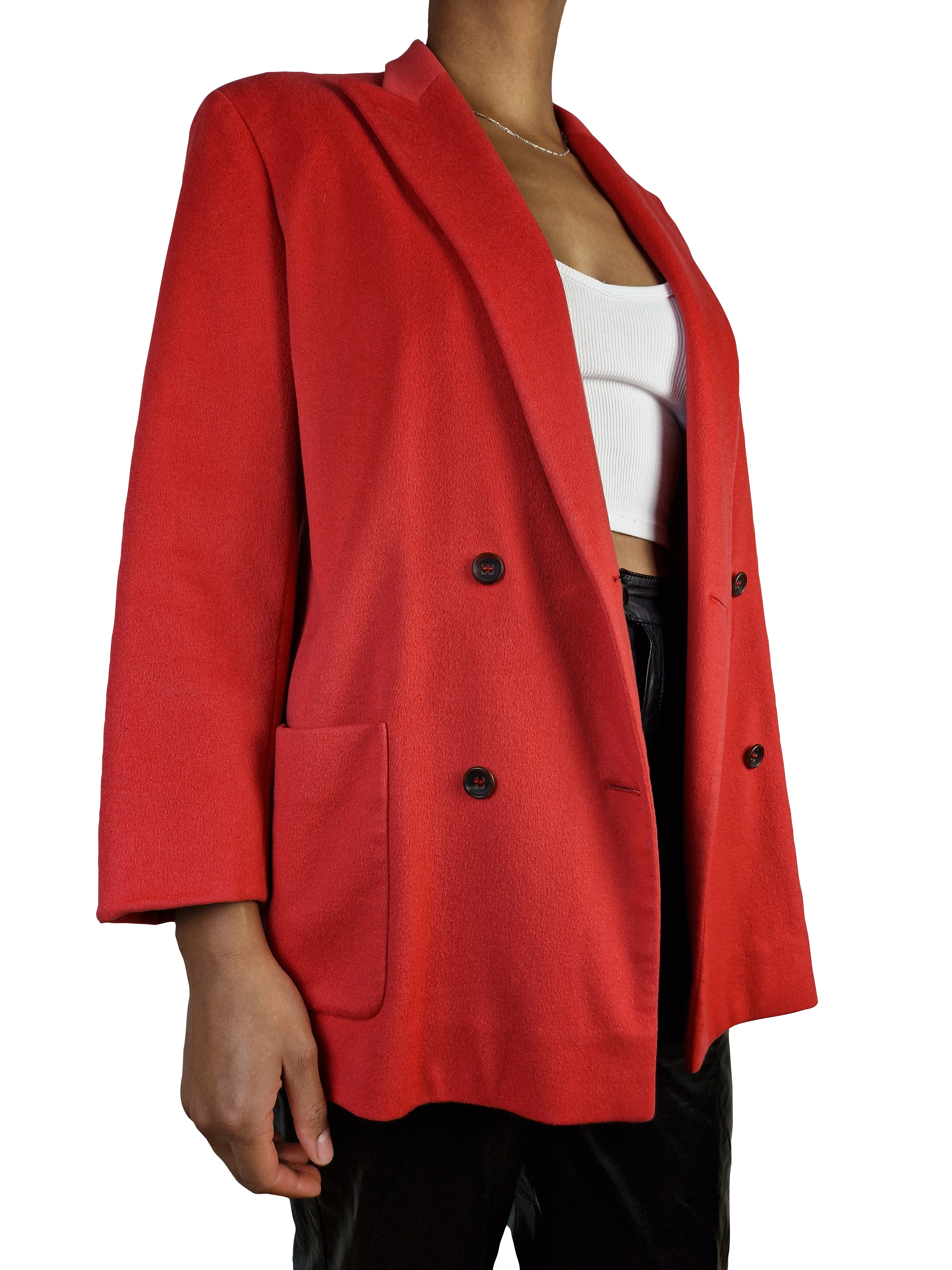 Vintage Jil Sander Blazer Cashmere Made In Italy Rot (36) S - RareRags