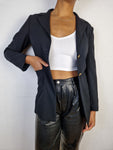 Vintage Jil Sander Blazer Lange Passform Dunkelblau S-M