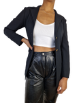 Vintage Jil Sander Blazer Lange Passform Dunkelblau S-M