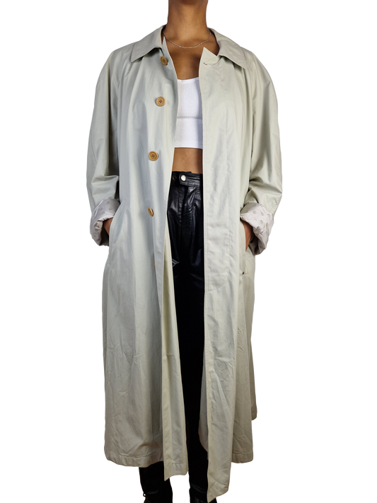 Vintage Aigner Trenchcoat Unisex Jensen Mantel Made In Germany  (50) M-L