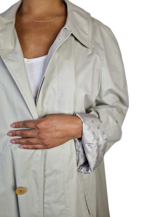 Vintage Aigner Trenchcoat Unisex Jensen Mantel Made In Germany  (50) M-L