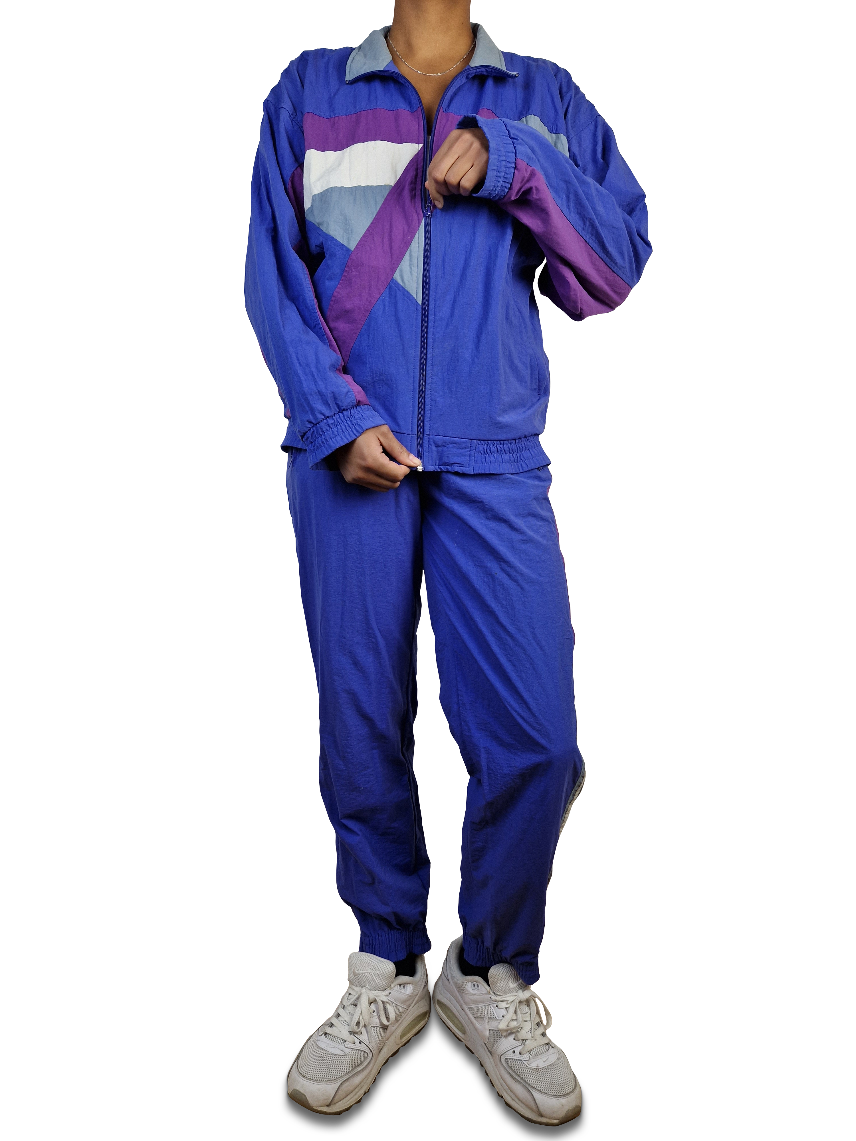 Vintage Adidas Sportanzug Silvertag Blau Lila S-M - RareRags