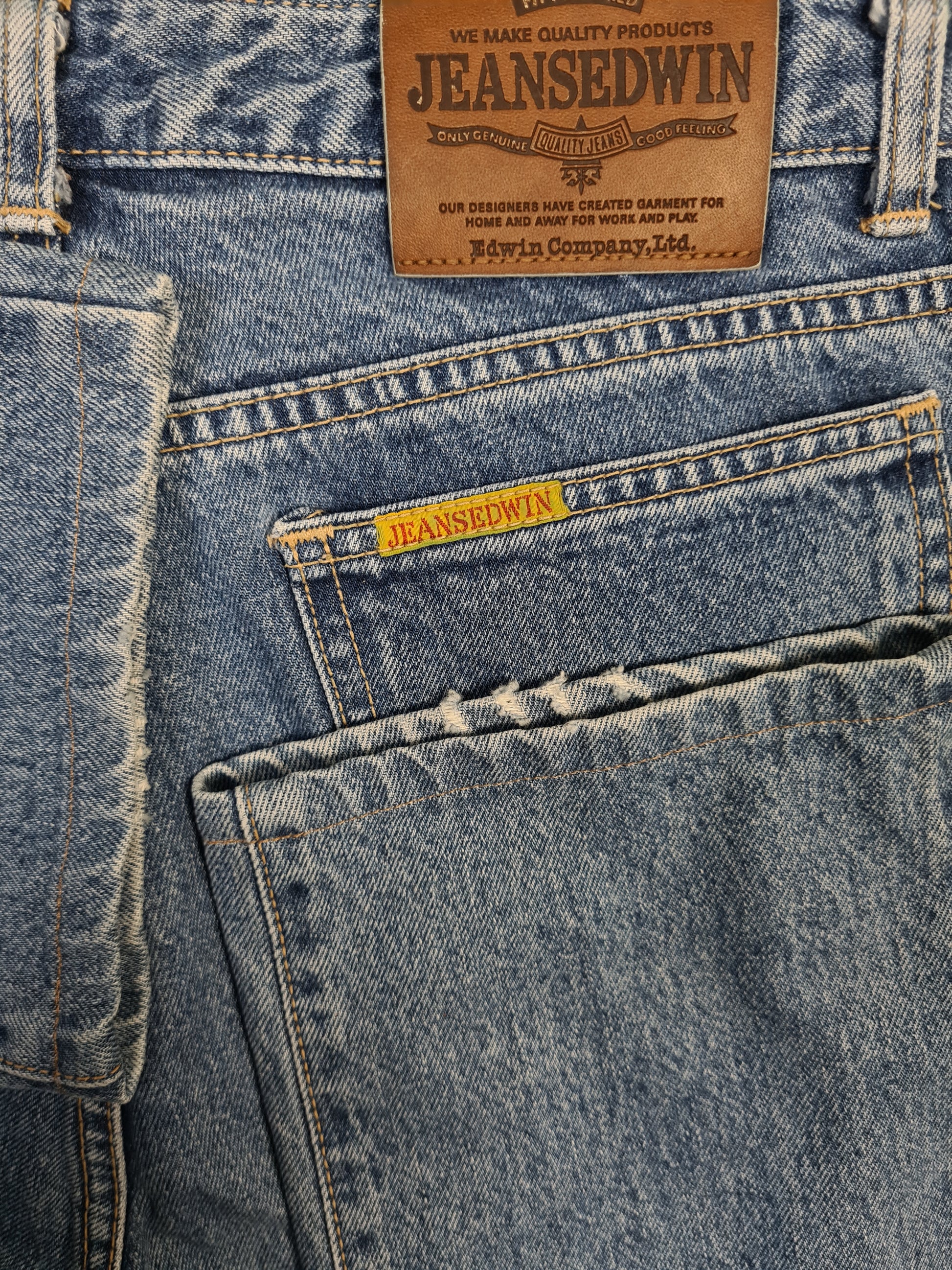 Vintage Edwin Jeans London Slim Made In Japan Blau W32 L30 - RareRags