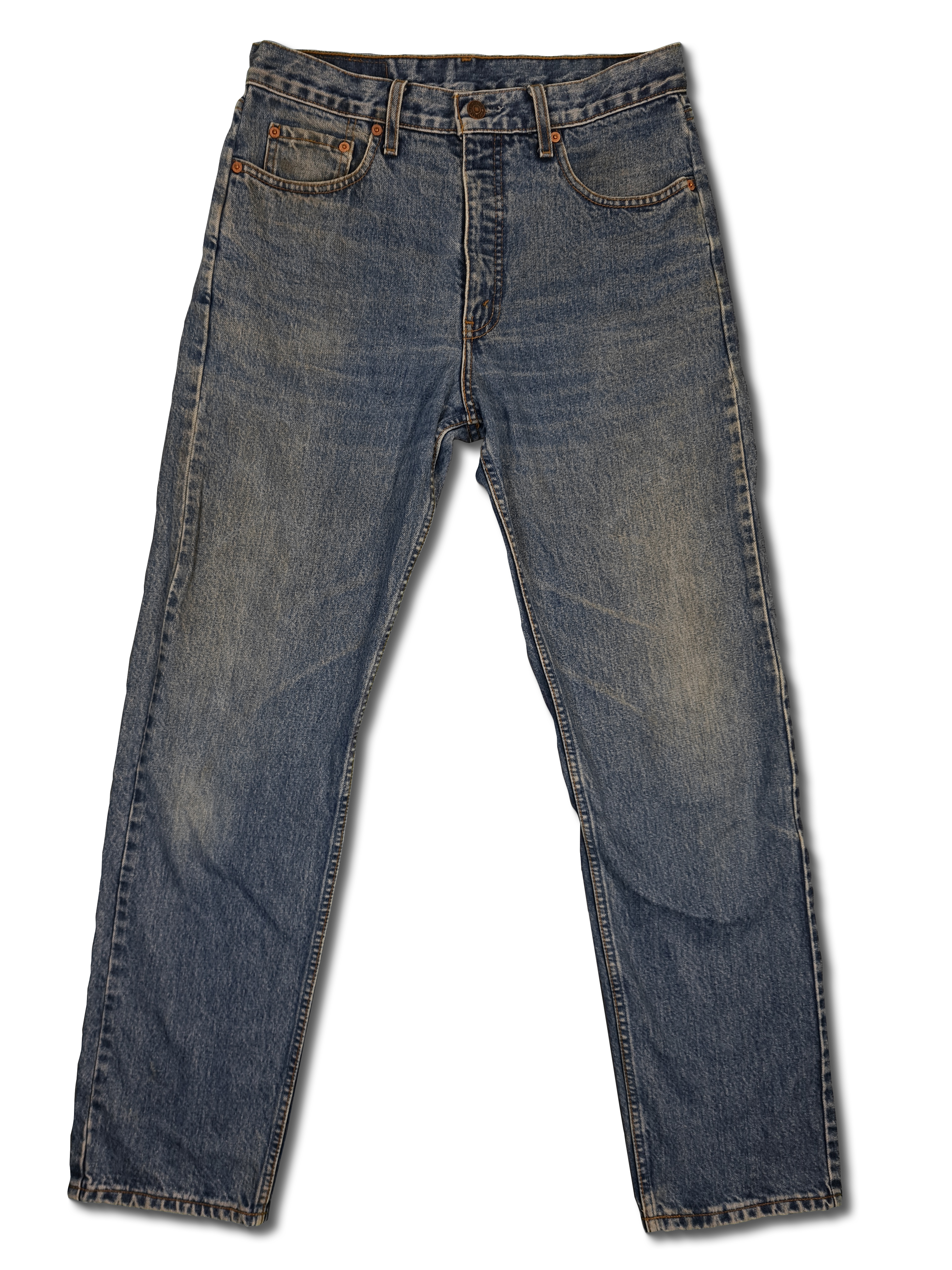 Vintage Levis Jeans 615 02 Orange Made In Croatia C1 Tab Blau W32 L32 - RareRags