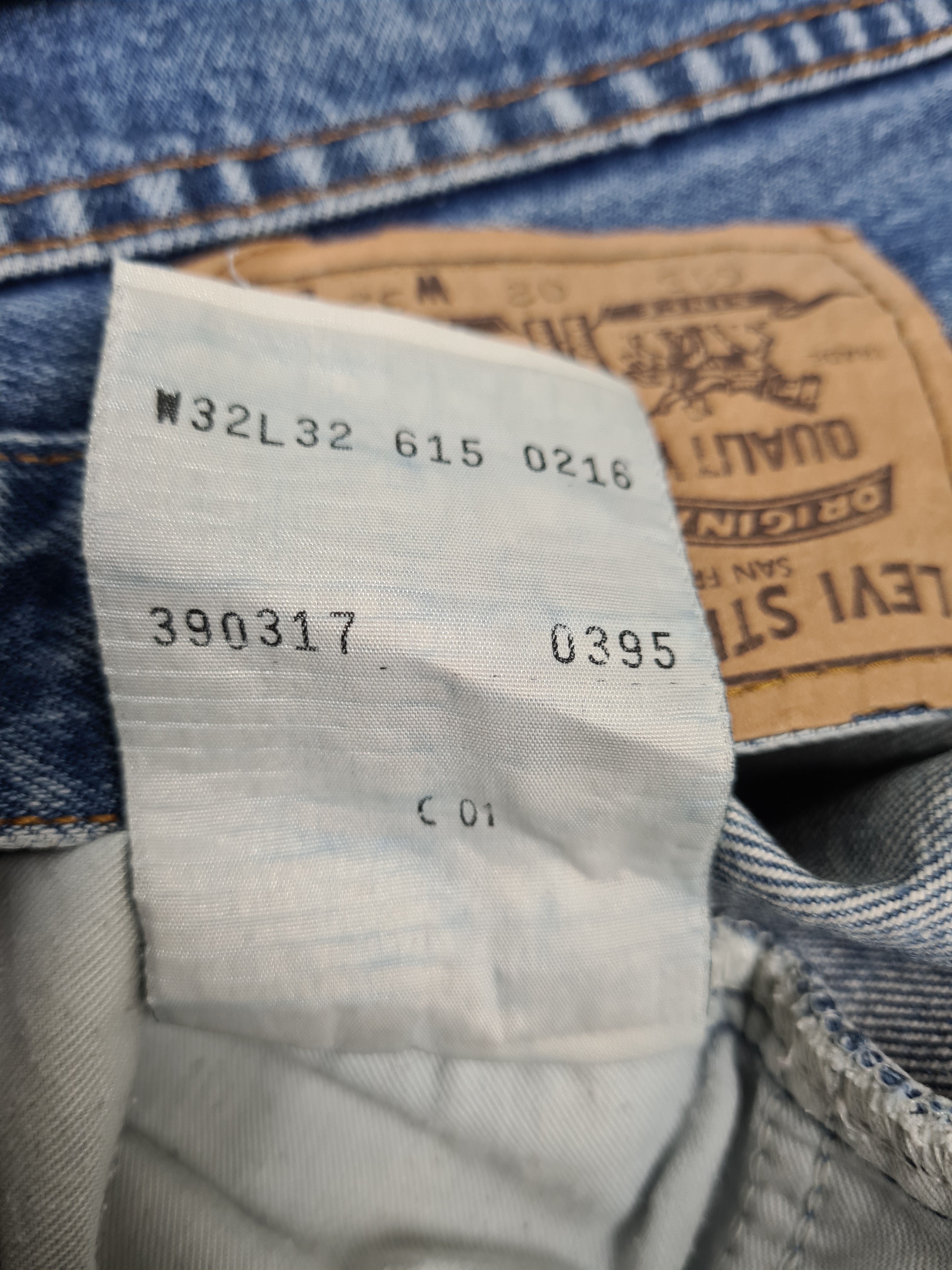 Vintage Levis Jeans 615 02 Orange Made In Croatia C1 Tab Blau W32 L32 - RareRags