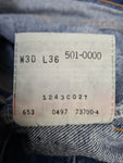 Vintage Levis Jeans 501 Made In USA 653 Blau W30 L36