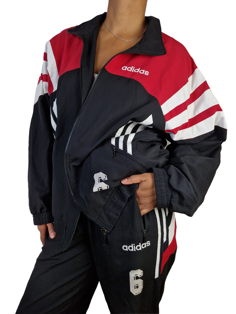 Adidas trainingsanzug rot schwarz sales