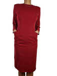 Vintage Jil Sander Kleid Schurwolle Made In West Germany Rot (38) M-L