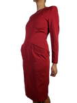 Vintage Jil Sander Kleid Schurwolle Made In West Germany Rot (38) M-L