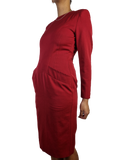 Vintage Jil Sander Kleid Schurwolle Made In West Germany Rot (38) M-L