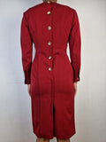 Vintage Jil Sander Kleid Schurwolle Made In West Germany Rot (38) M-L