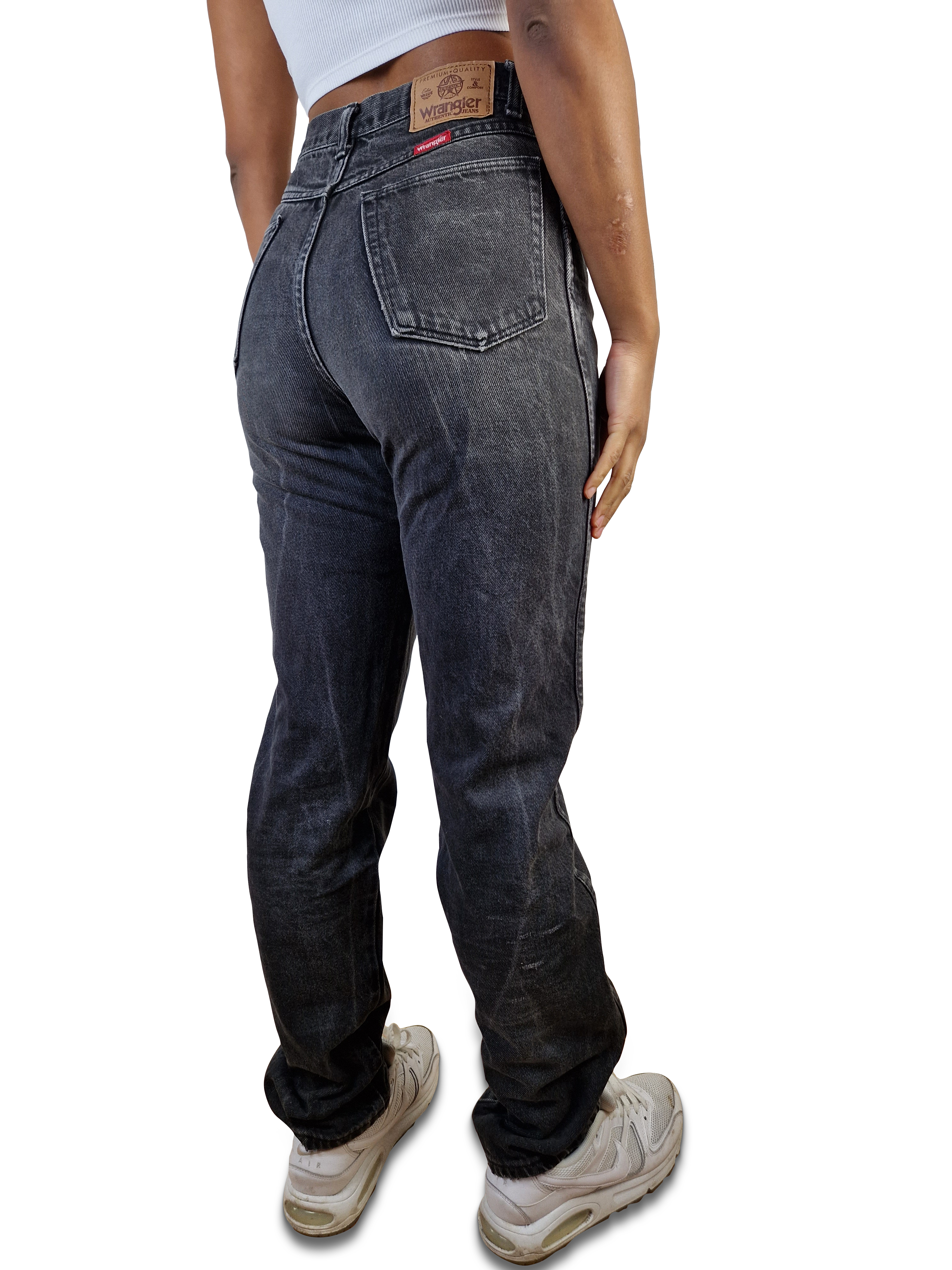 Vintage Wrangler Jeans Made In USA Grau 30 x 34 - RareRags