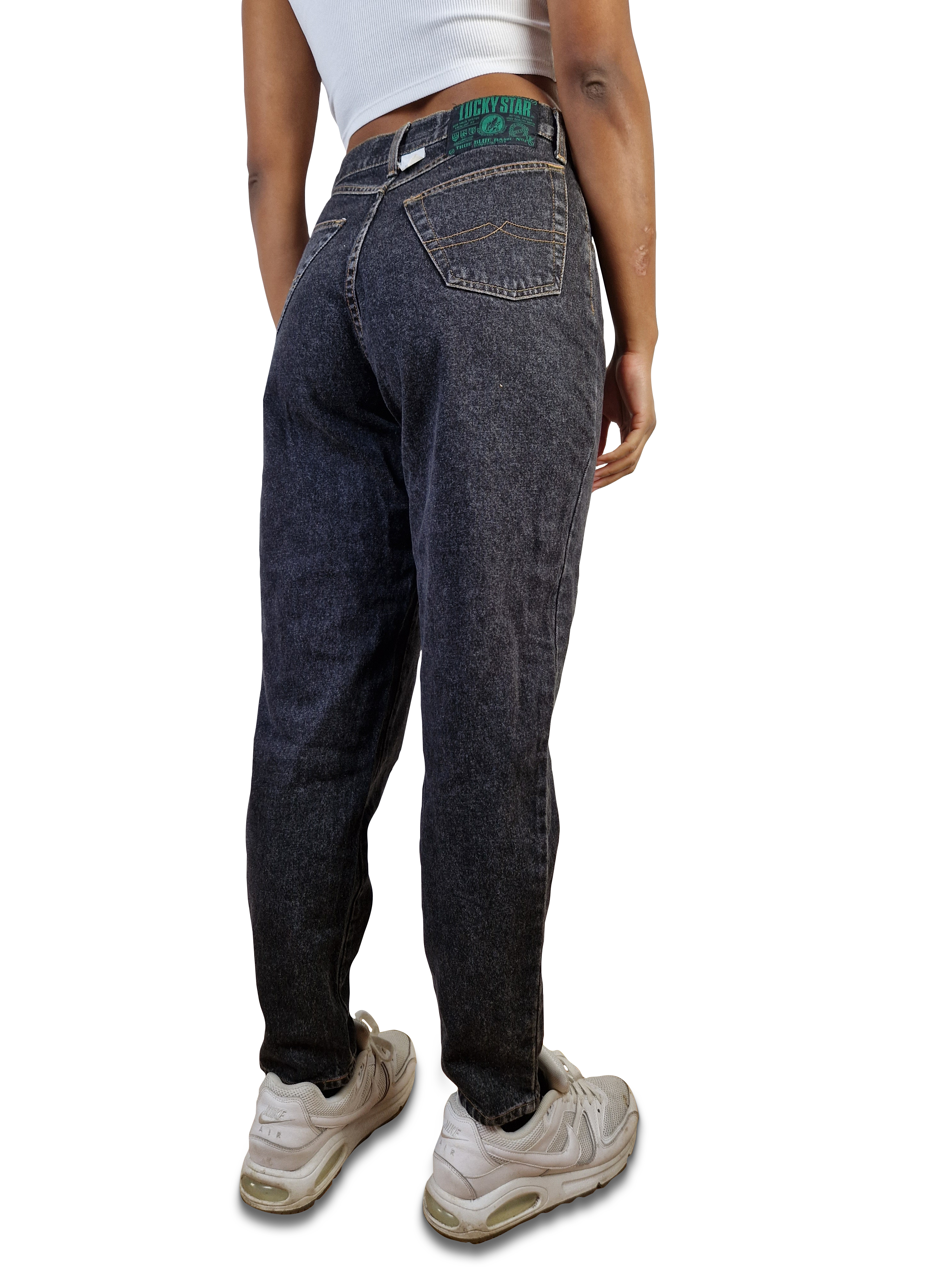 Vintage Lucky Star Jeans Stevie Grau Schwarz 34
