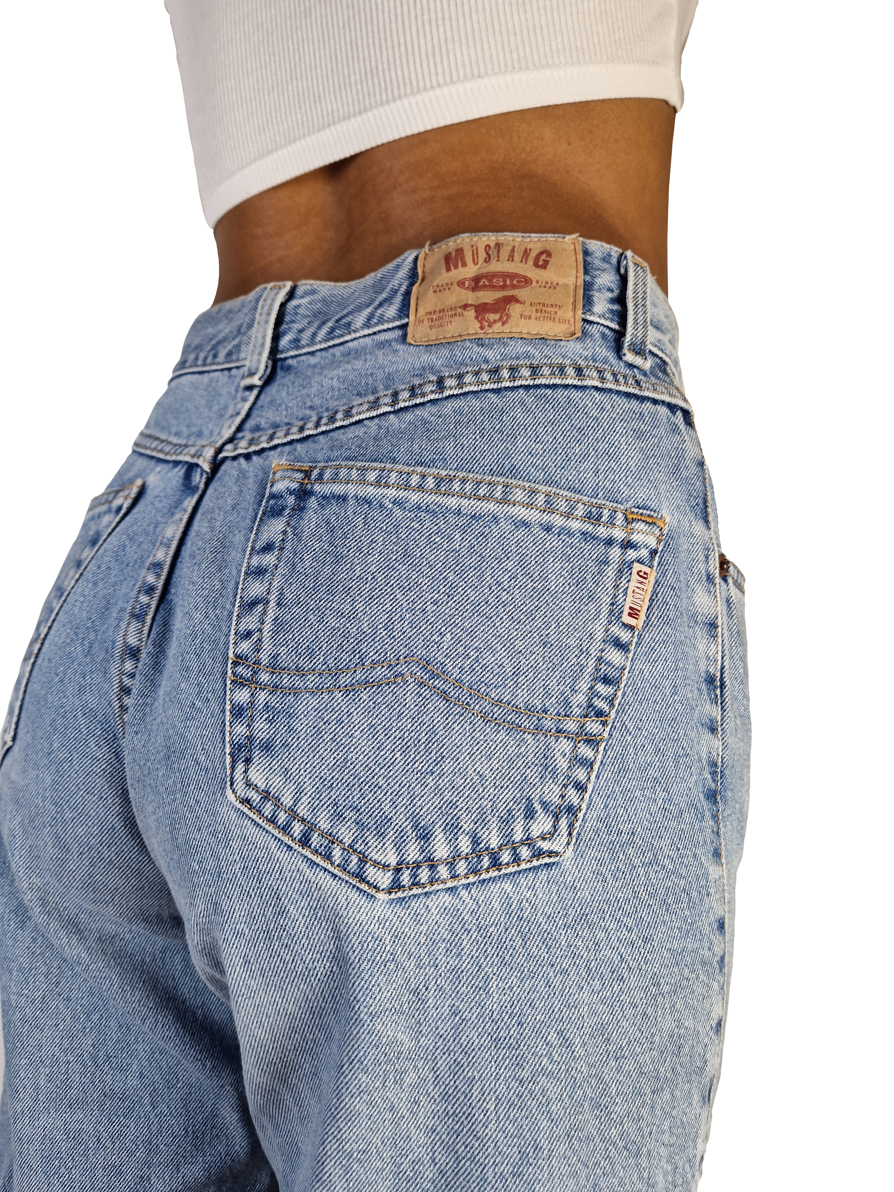 Vintage Mustang Jeans Hellblau S-M