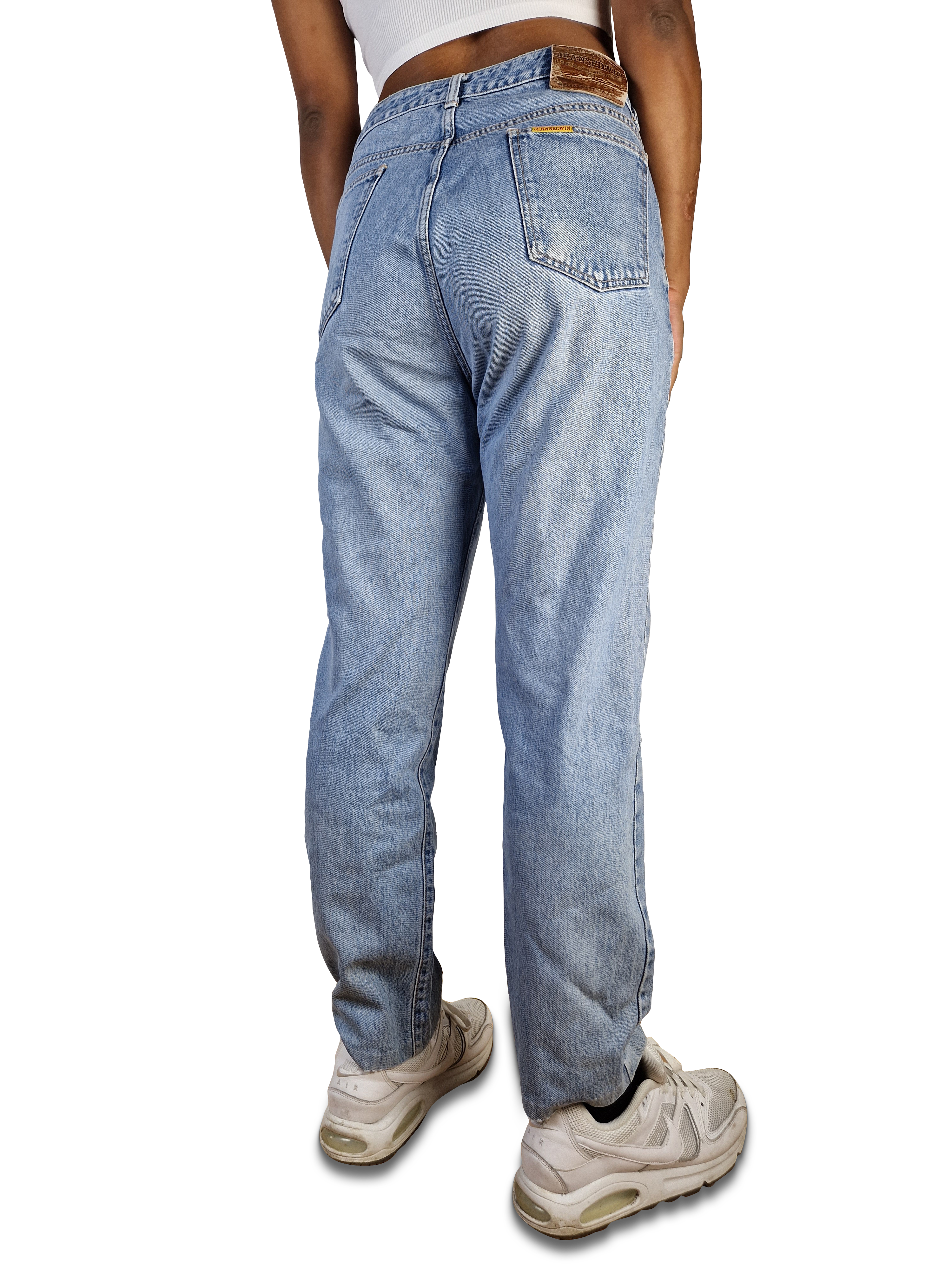 Vintage Edwin Jeans Ausgewaschen Umgenäht Hellblau M-L