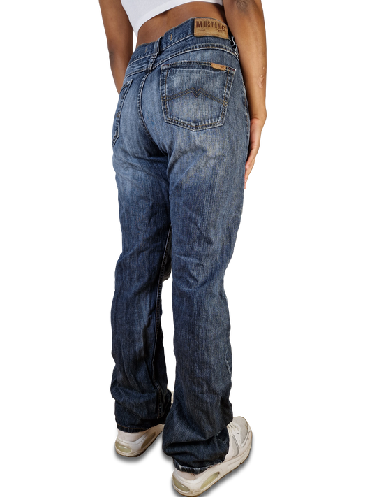 Vintage Mustang Jeans Bootcut Dunkelblau 34/38