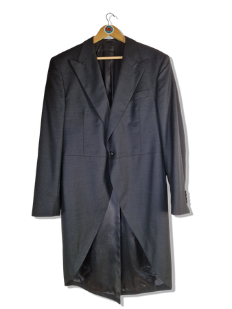 Vintage Ladage & Oelke Frack 80s Tasmanian Wool Schwarz (54) XL-XXL