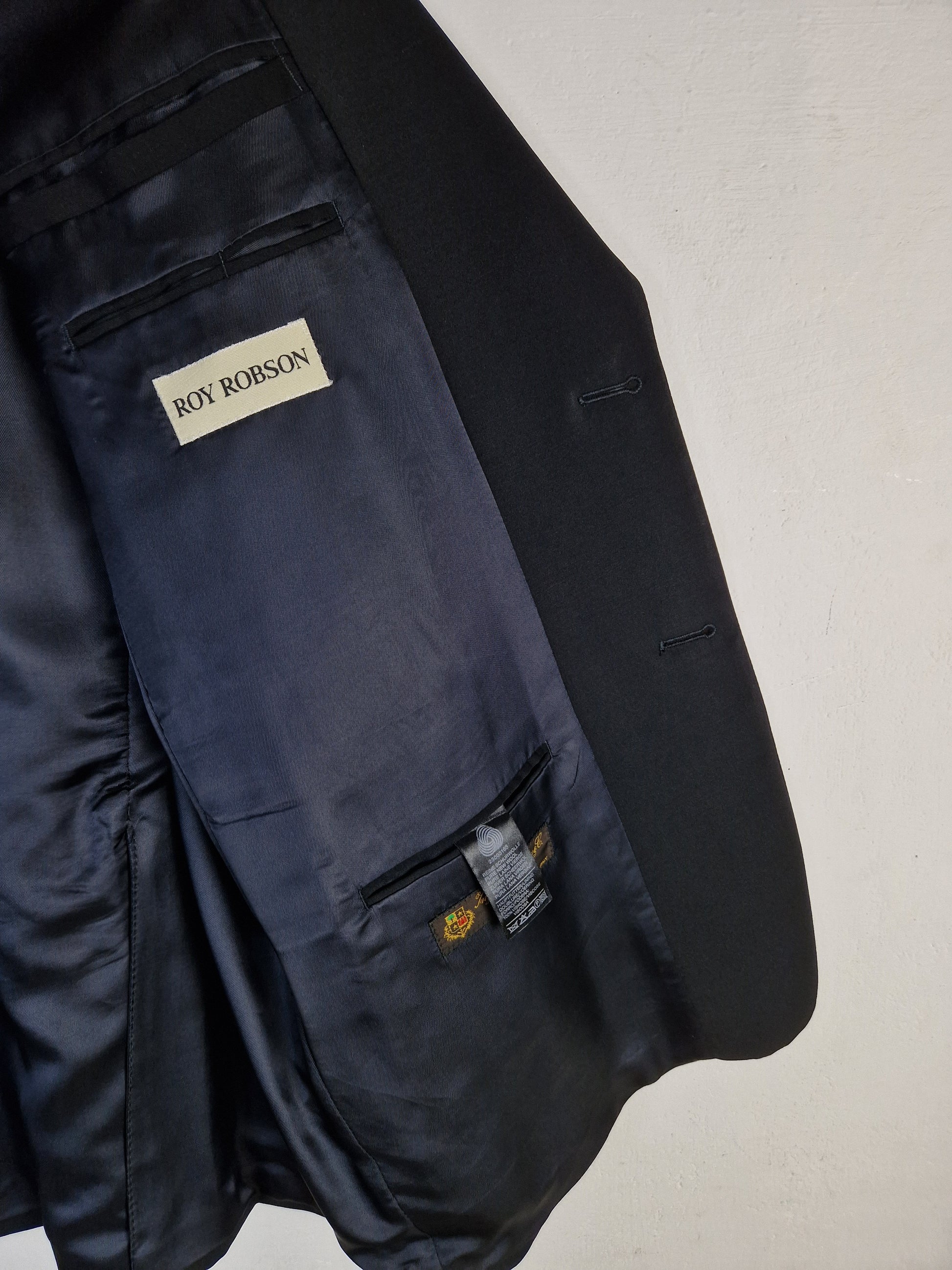 Loro Piana Sakko By Roy Robson Schurwolle Schwarz XL-XXL - RareRags