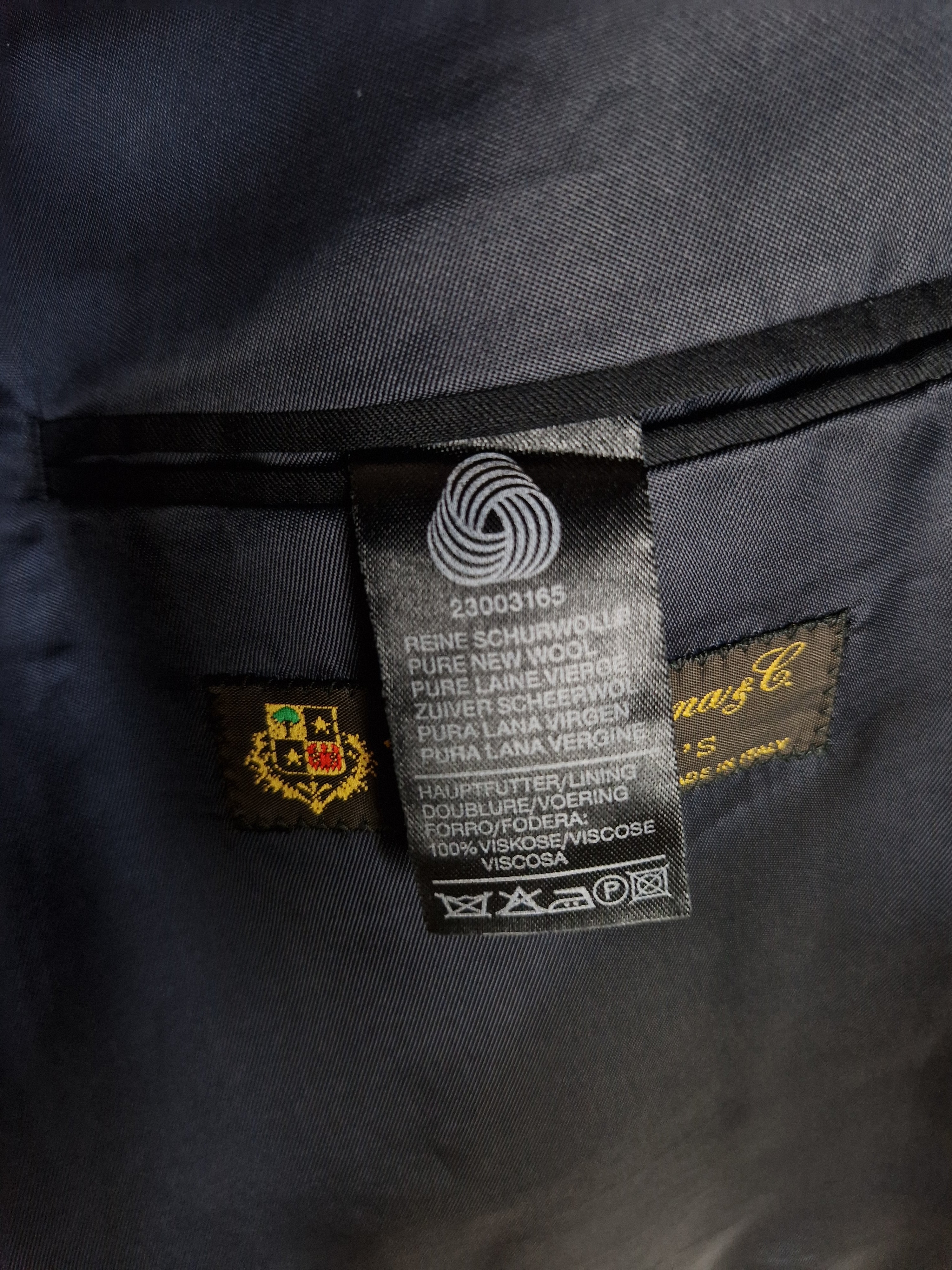 Loro Piana Sakko By Roy Robson Schurwolle Schwarz XL-XXL - RareRags