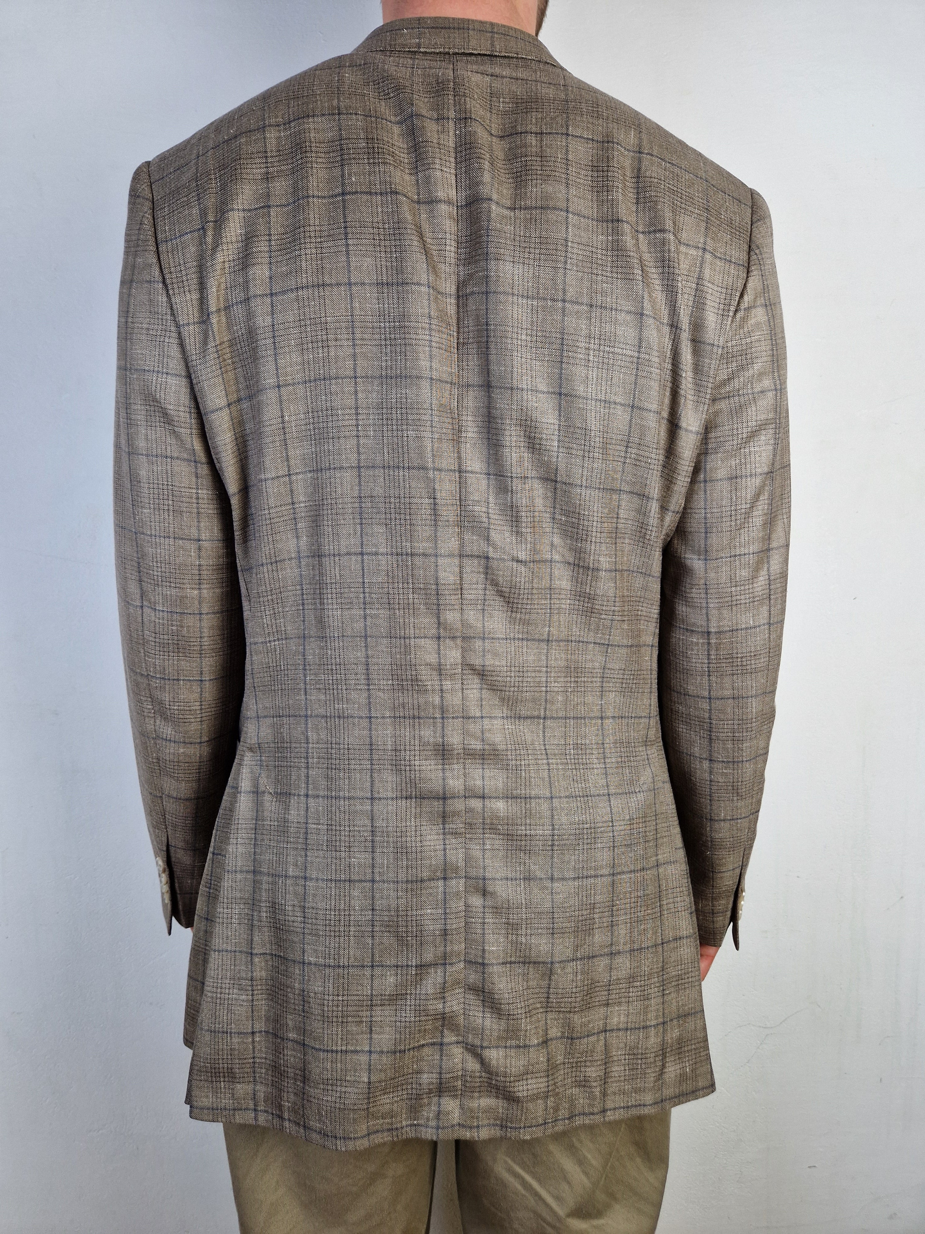 Loro Piana Sakko By Sayn Wolle-Seide-Leinen Made To Measure Braun XL-XXL - RareRags