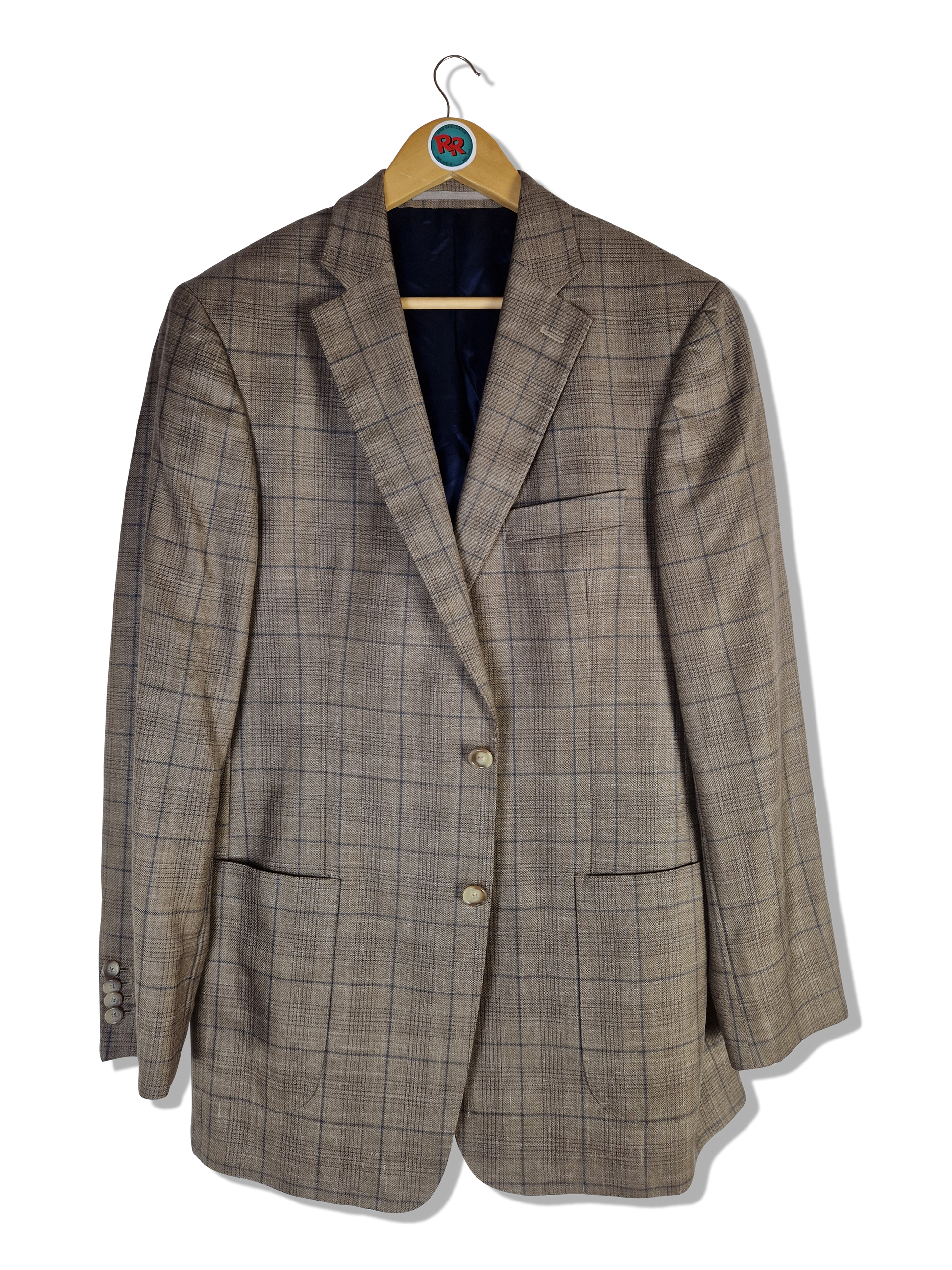 Loro Piana Sakko By Sayn Wolle-Seide-Leinen Made To Measure Braun XL-XXL - RareRags