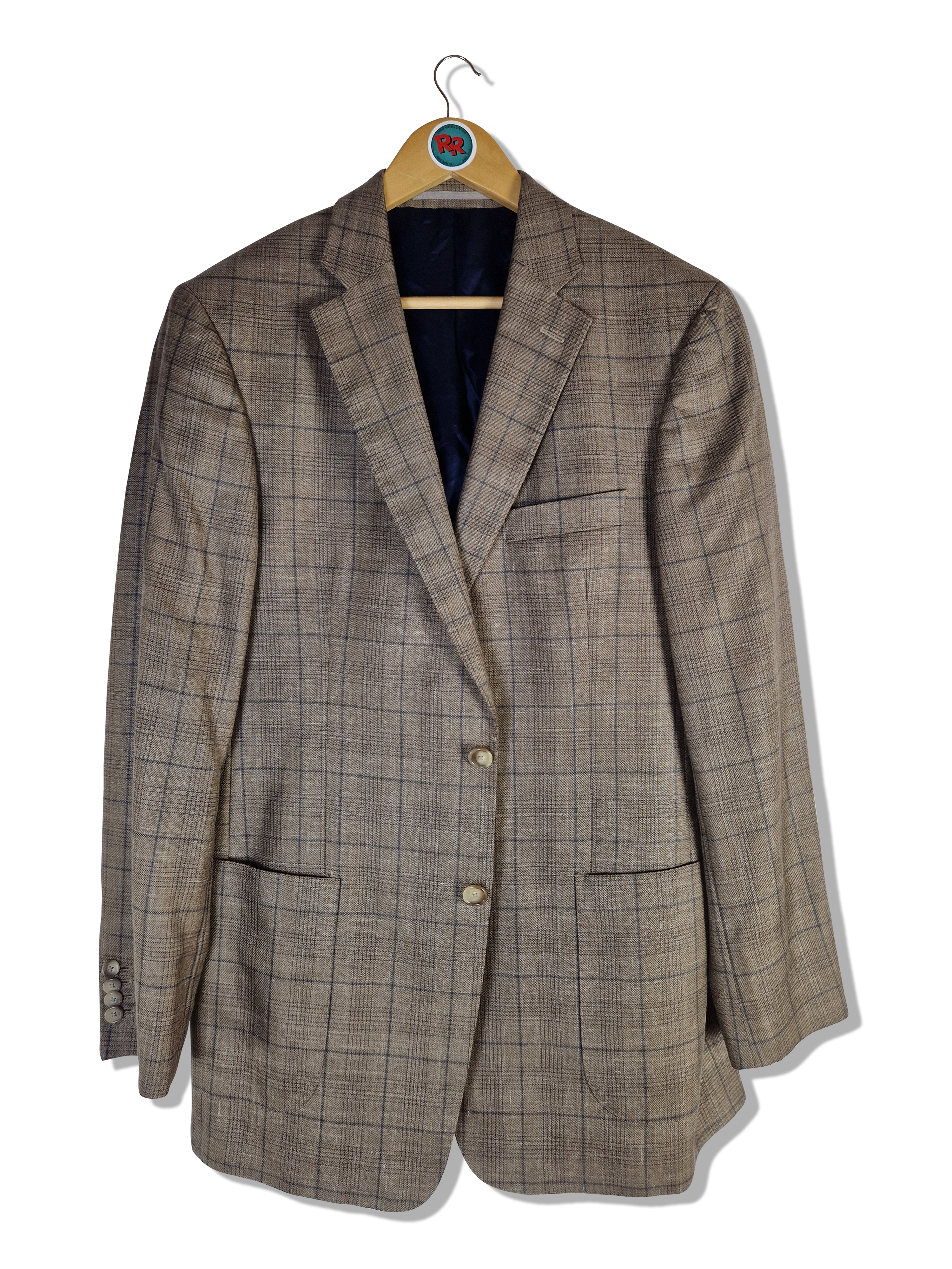 Loro Piana Sakko By Sayn Wolle-Seide-Leinen Made To Measure Braun XL-XXL - RareRags