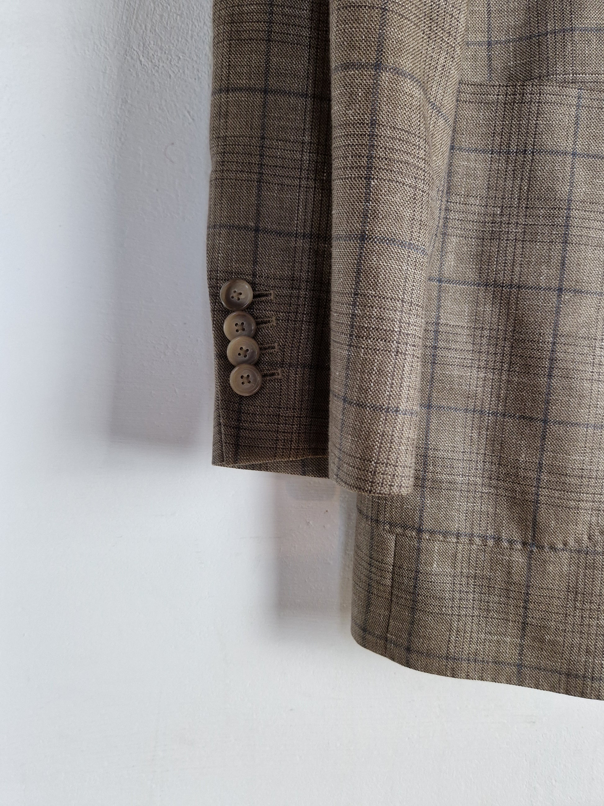 Loro Piana Sakko By Sayn Wolle-Seide-Leinen Made To Measure Braun XL-XXL - RareRags