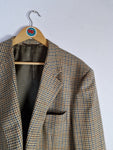 Vintage Aigner Sakko 80s Monogramm Kariert L-XL