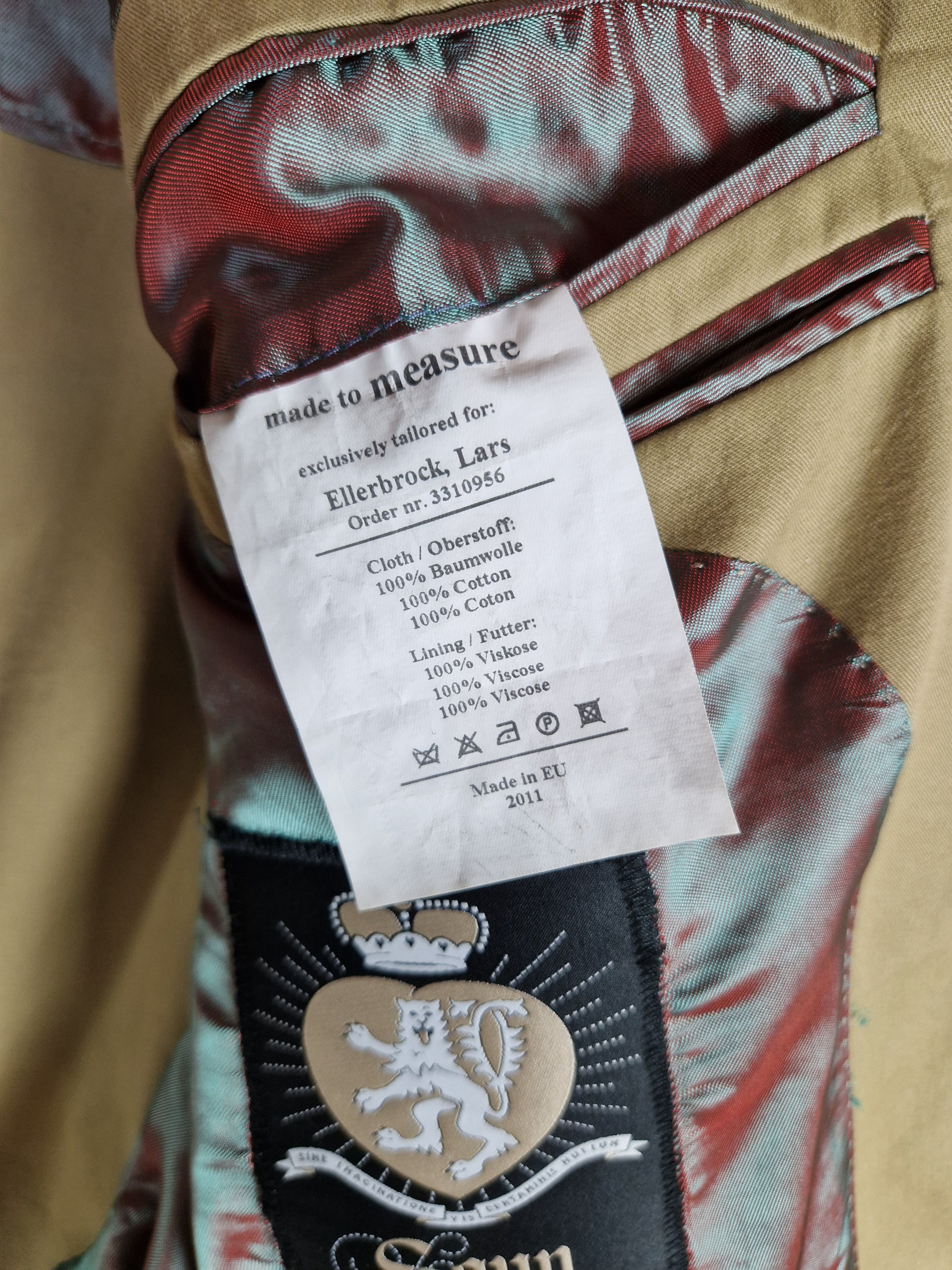 Loro Piana Sakko By Sayn Made To Measure Beige Braun XL-XXL - RareRags