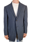 Vintage Ermenegildo Zegna Sakko High Performance By Braun Wolle&Seide Blau Grau (54R) L-XL