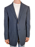 Vintage Ermenegildo Zegna Sakko High Performance By Braun Wolle&Seide Blau Grau (54R) L-XL