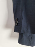 Vintage Ermenegildo Zegna Sakko High Performance By Braun Wolle&Seide Blau Grau (54R) L-XL