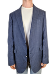 Vintage Loro Piana Sakko By Braun Seide Leinen Schurwolle Blau (106) XL-XXL