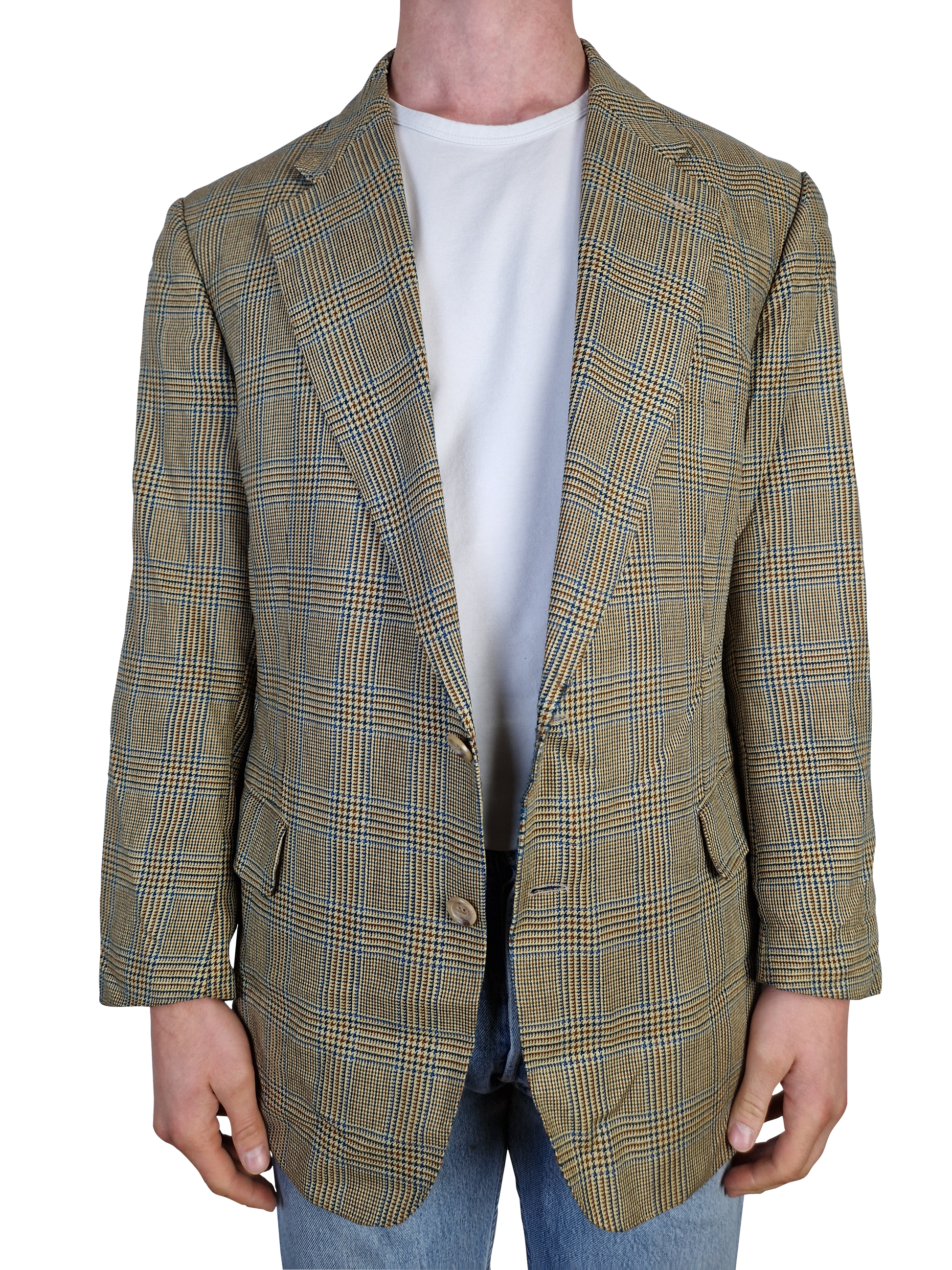 Vintage Burberrys Sakko Bennet-S Wolle & Seide Made In Germany Kariert (26) M-L - RareRags