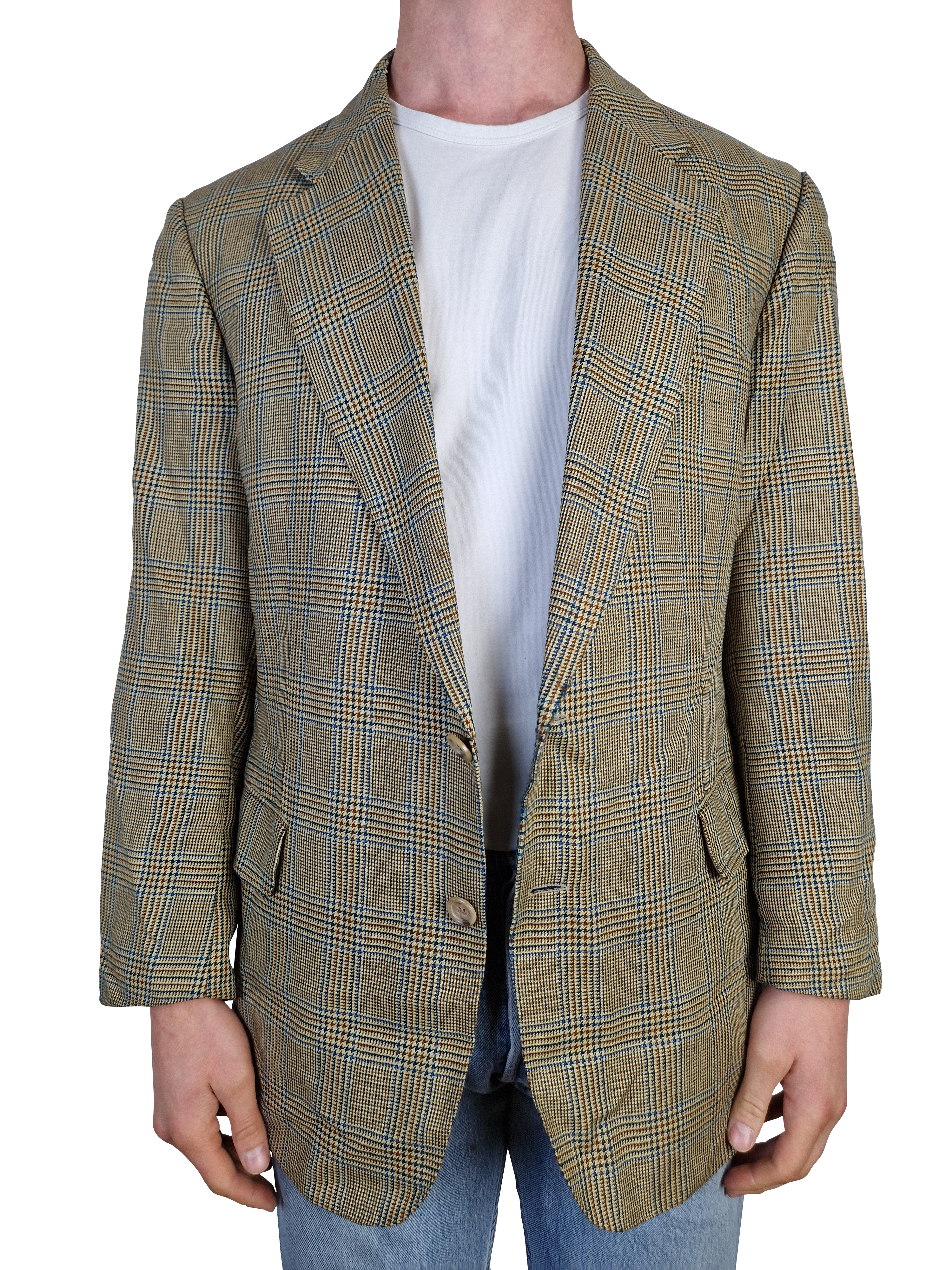 Vintage Burberrys Sakko Bennet-S Wolle & Seide Made In Germany Kariert (26) M-L - RareRags