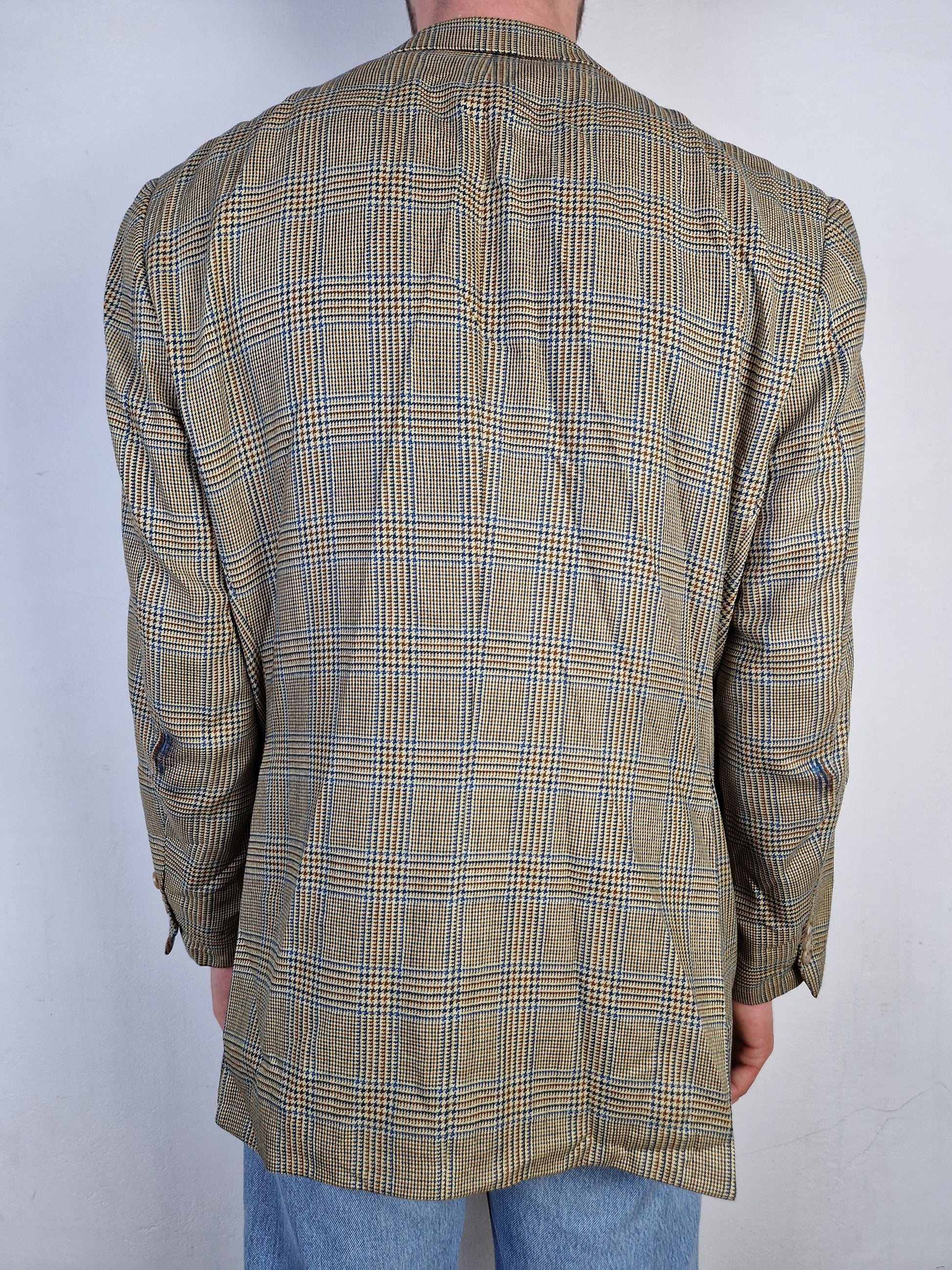 Vintage Burberrys Sakko Bennet-S Wolle & Seide Made In Germany Kariert (26) M-L - RareRags