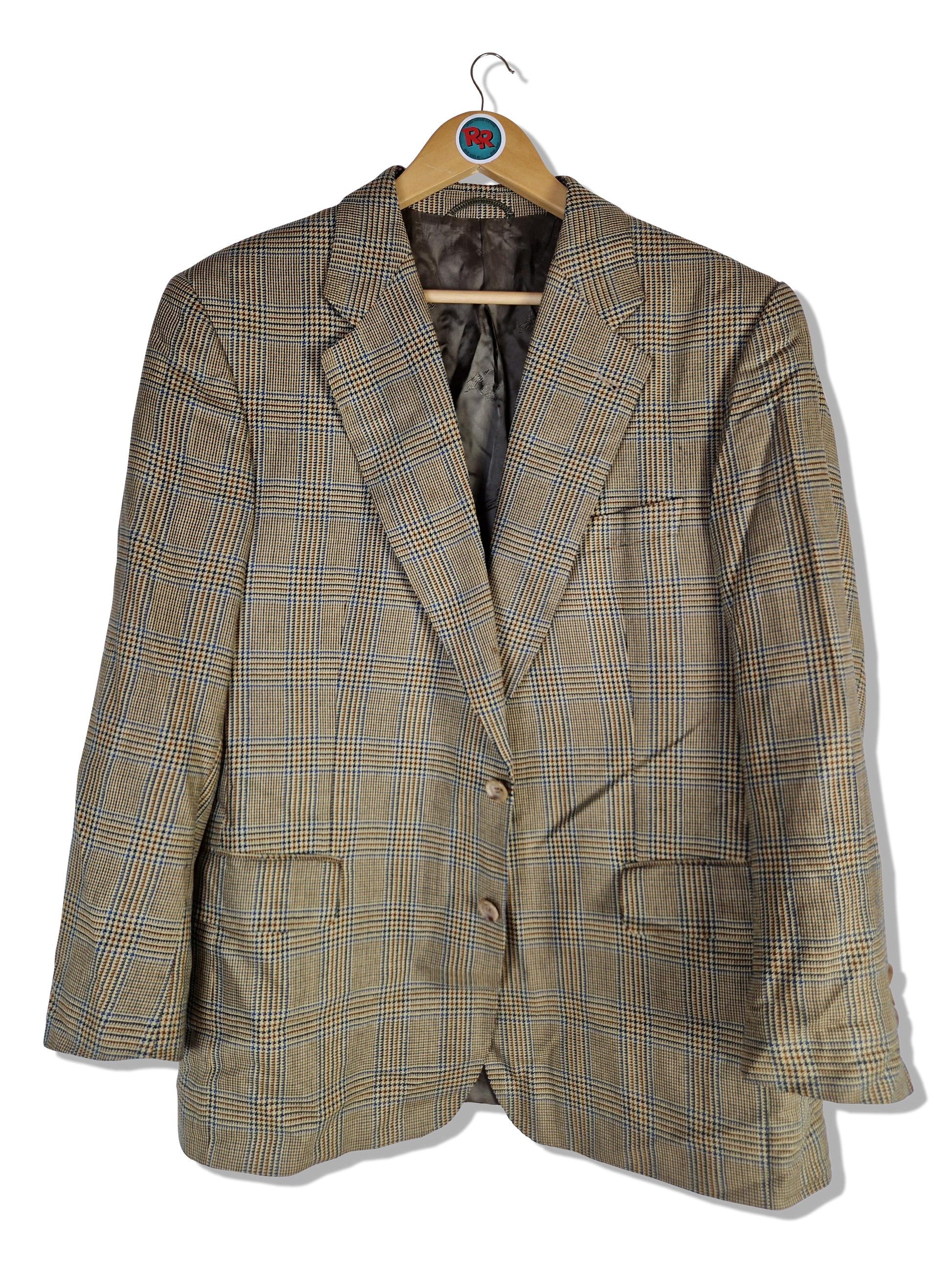 Vintage Burberrys Sakko Bennet-S Wolle & Seide Made In Germany Kariert (26) M-L - RareRags