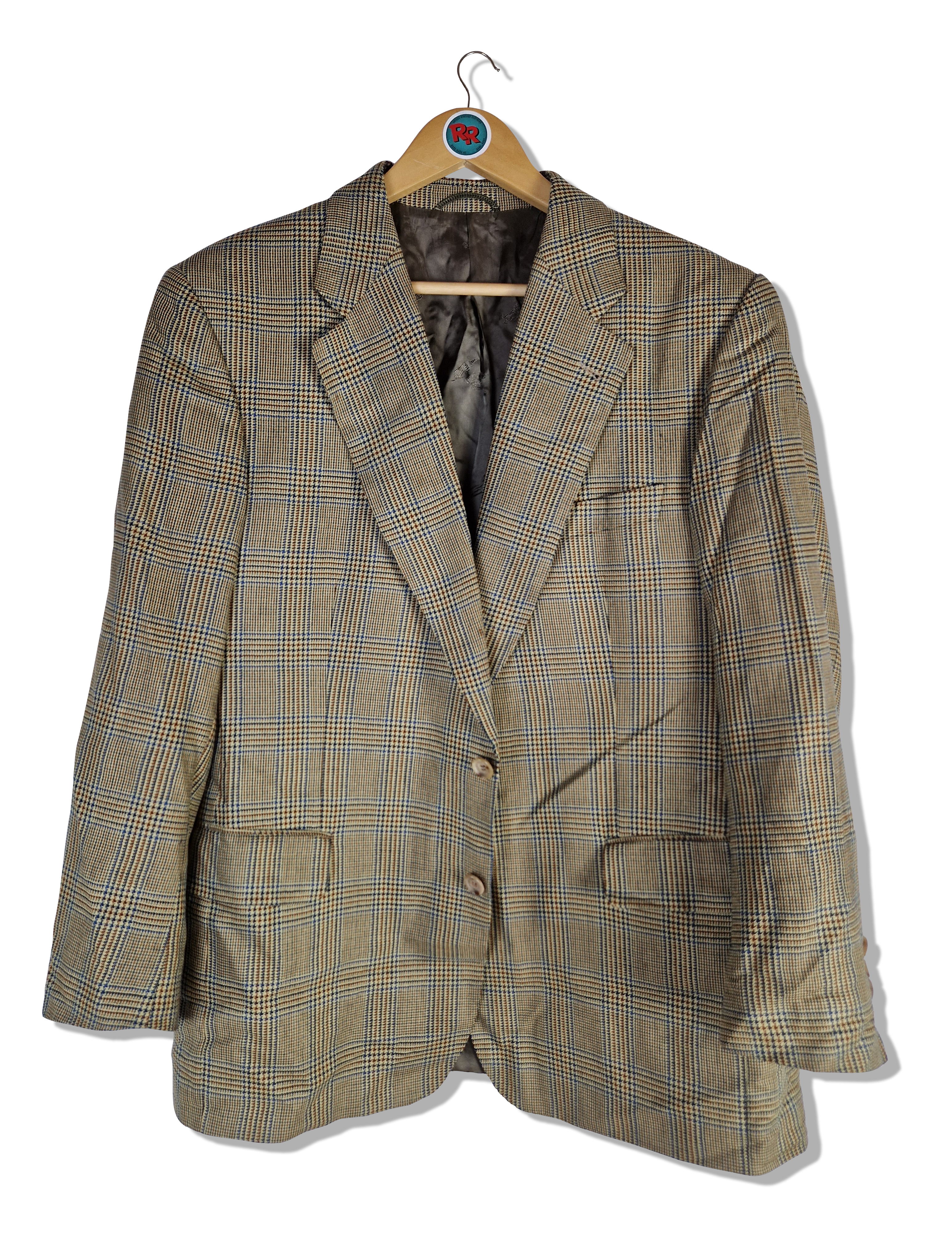 Vintage Burberrys Sakko Bennet-S Wolle & Seide Made In Germany Kariert (26) M-L - RareRags