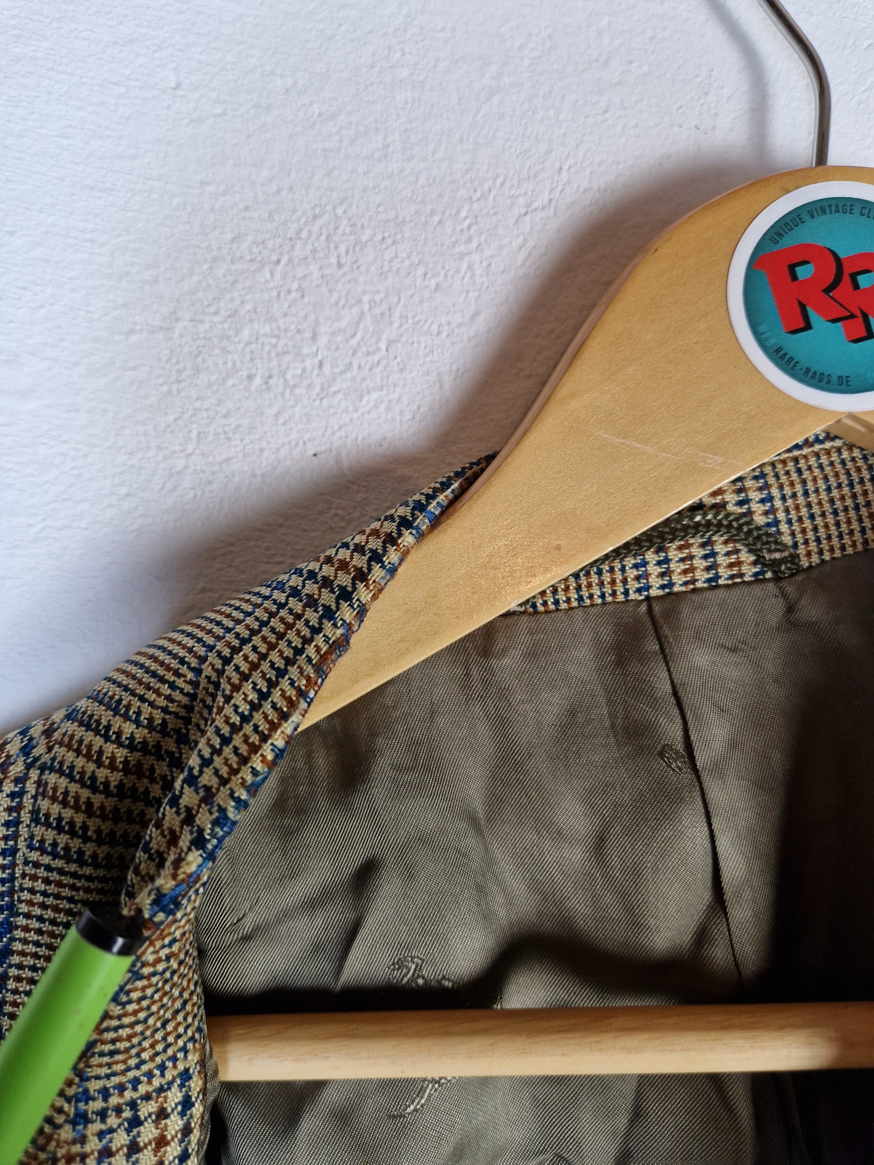 Vintage Burberrys Sakko Bennet-S Wolle & Seide Made In Germany Kariert (26) M-L - RareRags