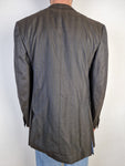 Modernes Ermenegildo Zegna Sakko Wolle 15 MilMil 15 Grau Blau  (50L) L-XL
