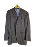 Modernes Ermenegildo Zegna Sakko Wolle 15 MilMil 15 Grau Blau  (50L) L-XL